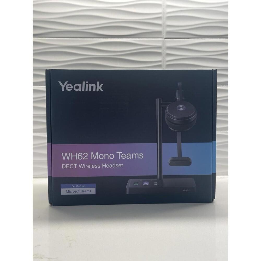 Yealink WH62 Essential DECT Mono Wireless Headset, Teams 1308000C - NEW